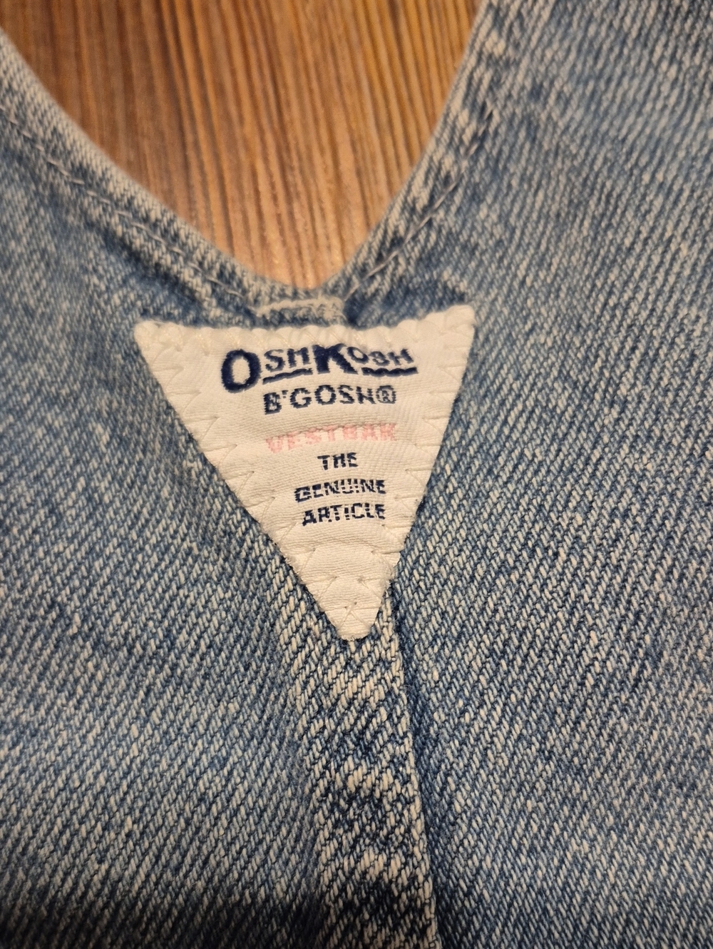 Vintage 90's Girl's OshKosh B'gosh Vestbak Denim Overalls - Sz. 24 Mo. - Picture 5 of 6